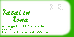 katalin rona business card